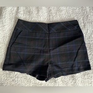 Black Plaid Shorts